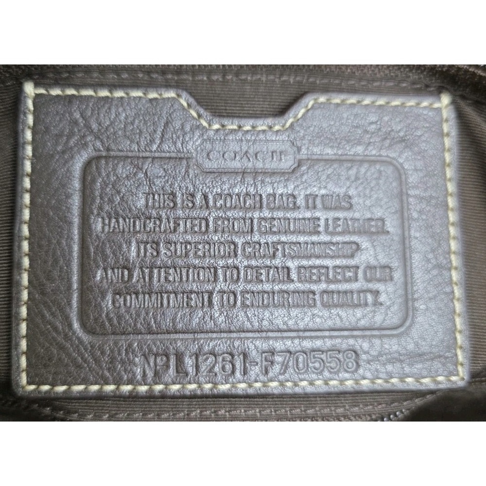 Coach Heritage Web Folder Over 2way tote in Brown Leather L1261-F70558‎ - Picture 7 of 7